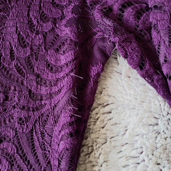 Purple Lace Women's Dress - Size Medium - Picture 2 of 7